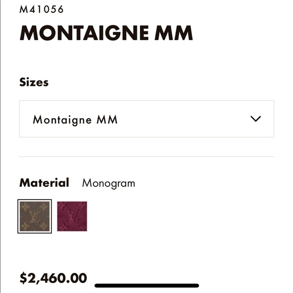 Louis Vuitton MONOGRAM MONTAIGNE MM (M41056) - Picture 4 of 8